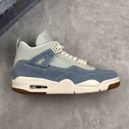 Local Core Private Air Jordan 4 Denim Worn Blue Aj4 Joe 4 Washed Denim Mid-Top R - Click Image to Close