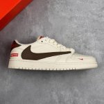 Local Core Private Air Jordan 1 Low X Supreme Beige Brown Small Swoosh Starry Sk