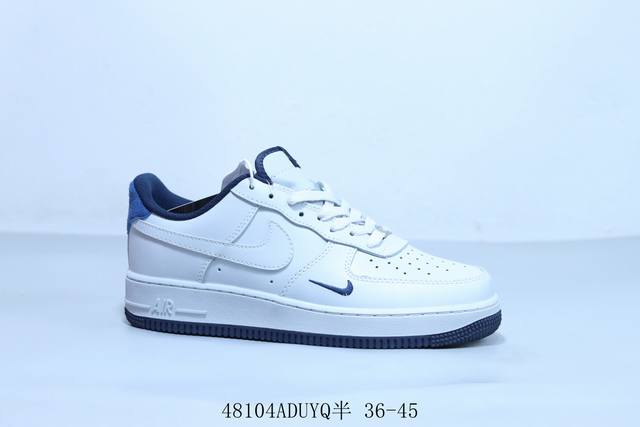 Nike Air Force 1 Af1 Nike Low-Top Air Force One Casual Sneakers White And Blue I
