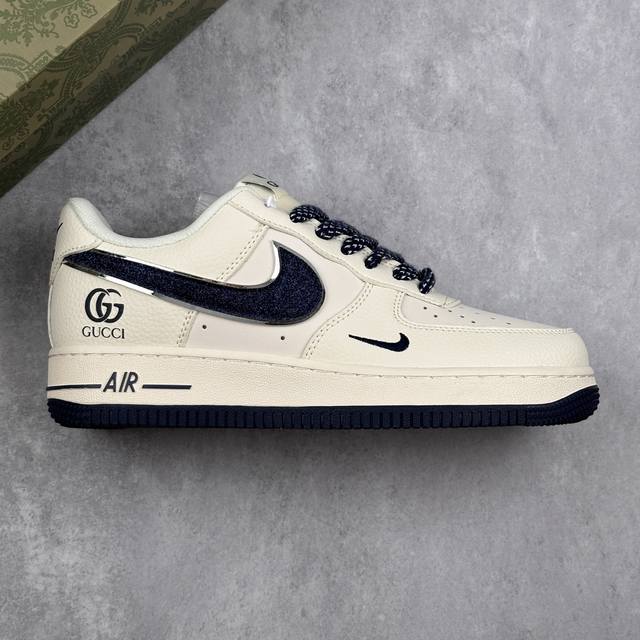Local Core Private Nike Air Force 1 Low 07 X Gucci White And Blue Small Hook And