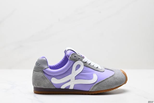 Corporate Loewe Ballet Runner 2.0 Calfskin Round Toe Lace-Up Low-Top Lifestyle C