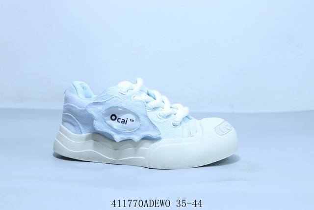Cai Ouder Smiler Series Casual Big Head Thick Bottom Low Top Canvas Shoes 41 Ade