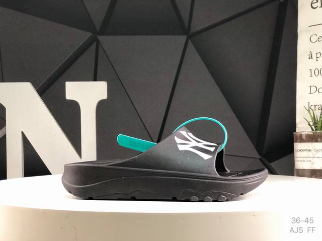 Mlb Slippers Korean Yankees Ny Letter Thick Sole **Summer All-Match Stepping Shi