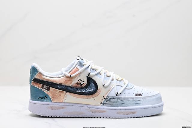 Corporate-Level Nike Court Vision Lo 'diy' Custom Low-Top Versatile Breathable C