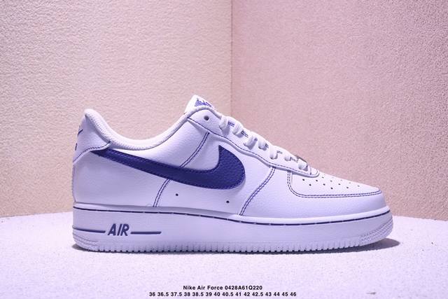 Nike Air Force 7 Low Air Force One White Blue Low Top, Soft And Elastic Cushioni