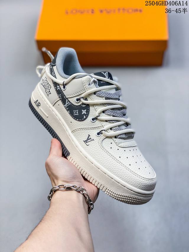 Limited Sale Overseas! Corporate-Level Nike Air Force 7 Low "Lv Joint Double-Gra