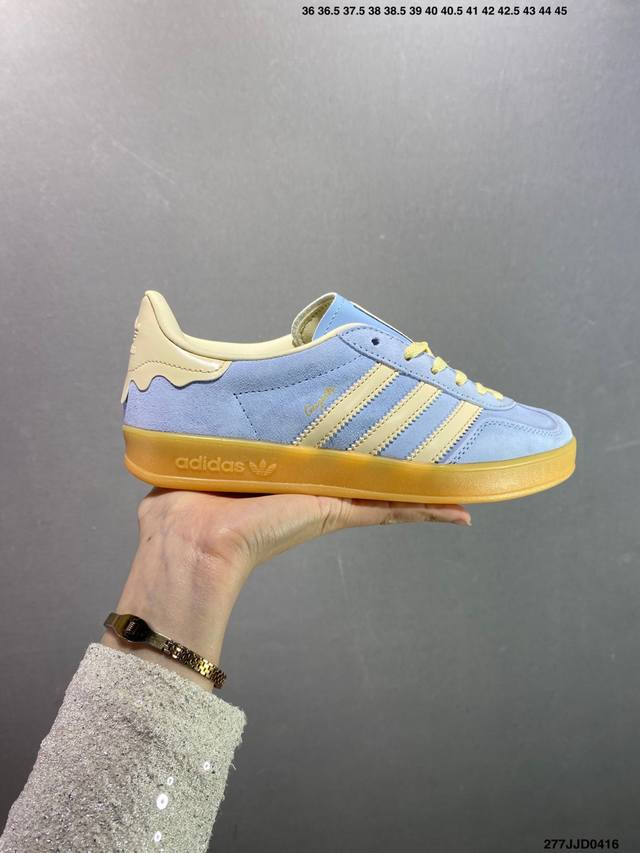 Corporate-Level Adidas Originals Gazelle Indoor Clover Casual Non-Slip Wear-Resi
