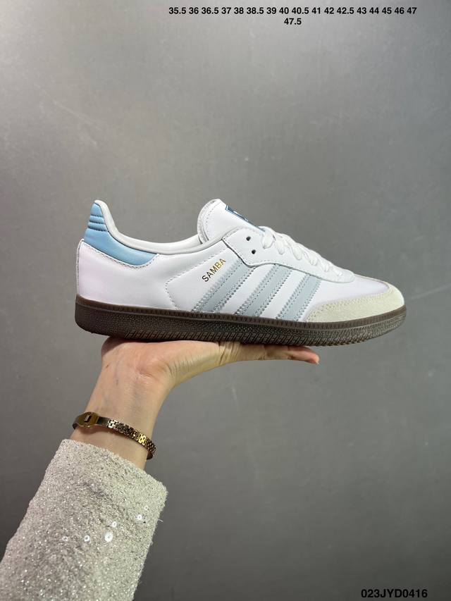 Company Leveladdis Original Sambao Classic White Blue Df-41 Versionthe Only Auth