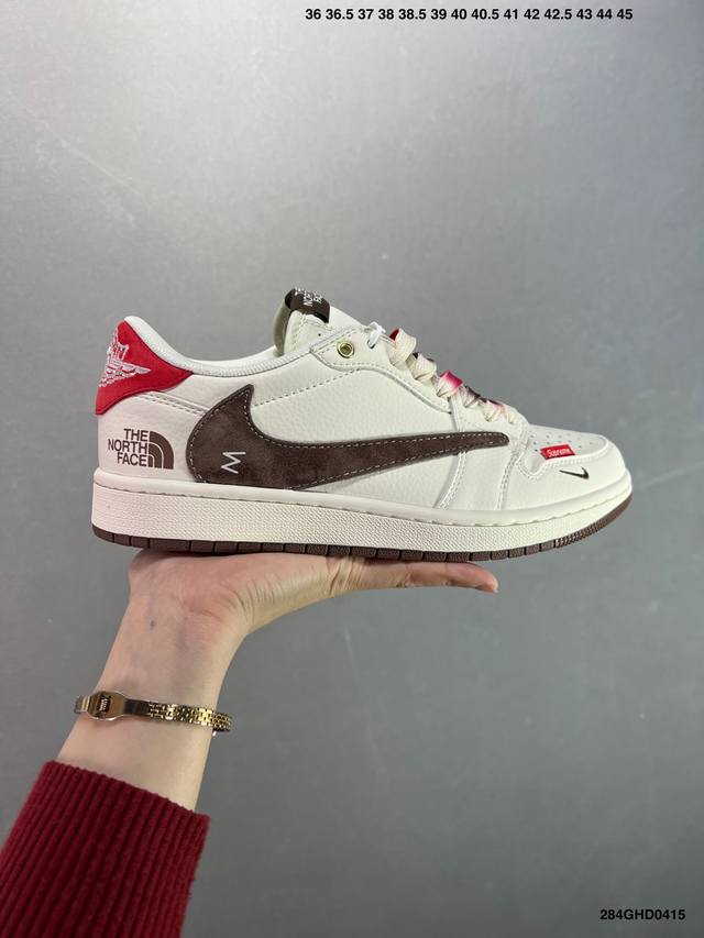 Company-Level Ts X Air Jordan Aj1 Low Inverted Hook Low-Top Joint Custom Color M