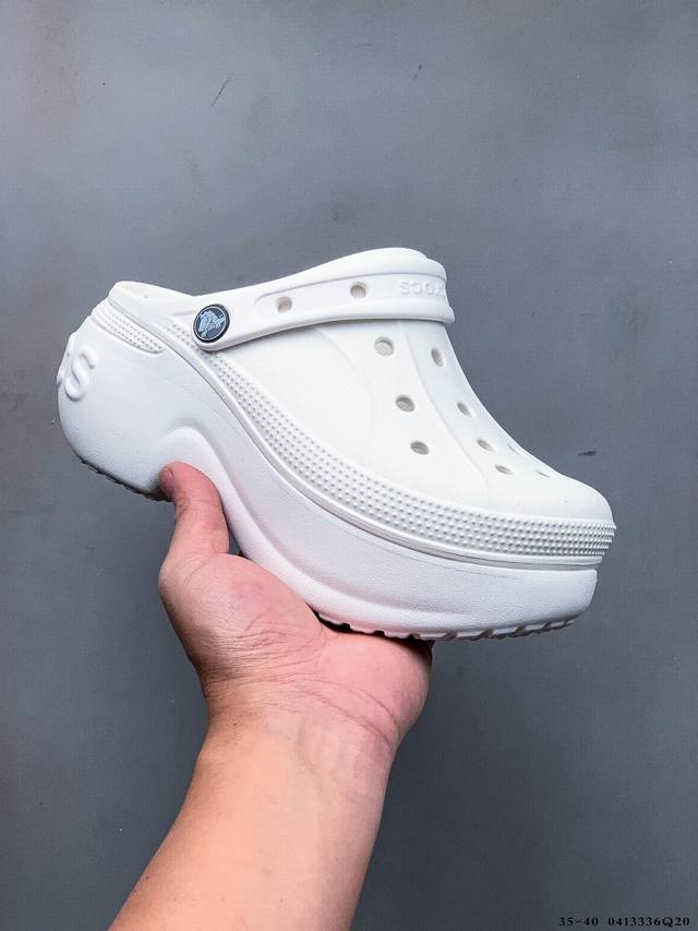 Collection Crocs Bella Hole Shoes Beach Shoes Closed Toe Thick Bottom Slippers B