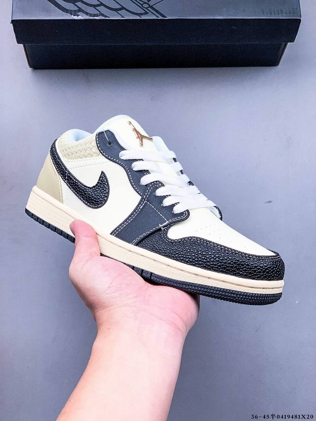 Second Layer Real Label! Nike Air Jordan Low 1 Jordan 1 Low-Top Inverted Hook Lv