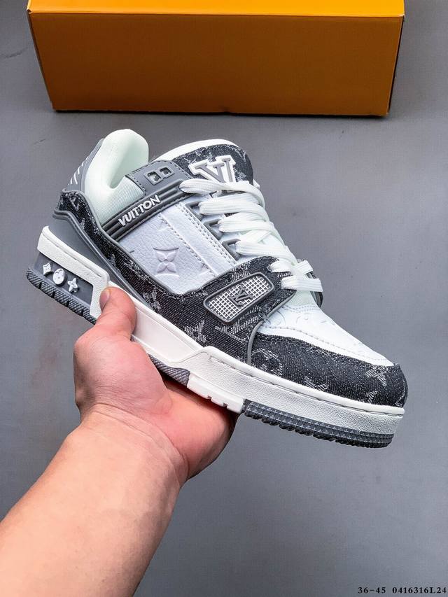 New Lv Louis Vuitton Trainer Sneaker Low Casual Sports Culture All-Match Sneaker