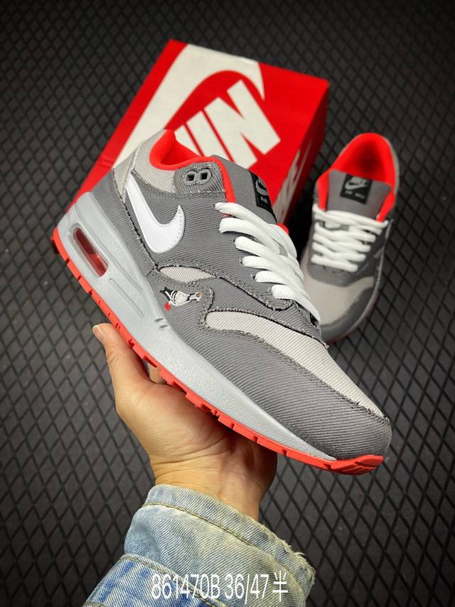B Nike Air Max 1 Nike Half Palm Air Cushion Retro Running Shoes Bv1977-011 Size: