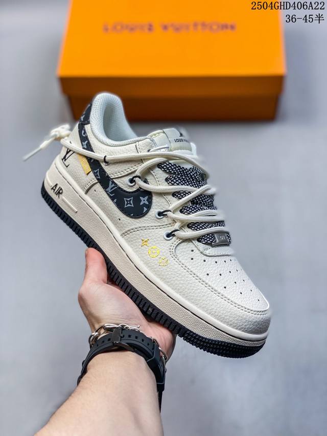 Limited Sale Overseas! Corporate-Level Nike Air Force 7 Low "Lv Joint Blue Hook