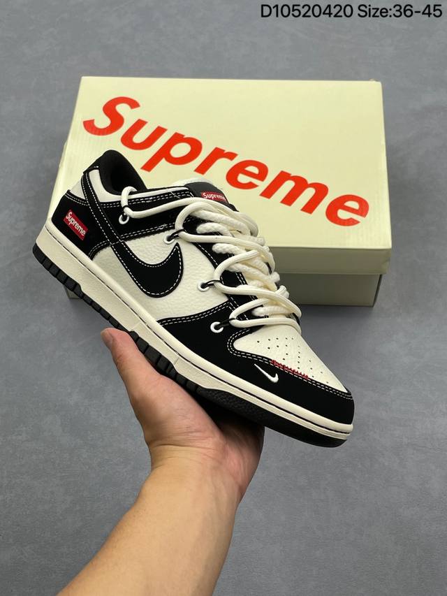 Ss Customized Sneakers Nike Sb Dunk Low The North Face Series Lace-Up Black And