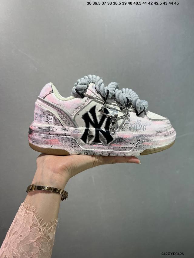 Company-Level Mlb Ny Printed Internet Celebrity Dad Shoes Graffiti Prank Inner H