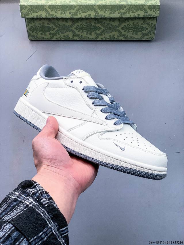 Company-Level First Layer! Nike Air Jordan 1 Low Aj1 Qiao 1 Inverted Hook Low-To