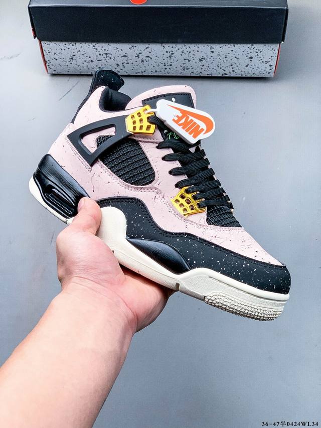 Company Level! Air Jordan 4 Retro Og Cement Aj4 Joe 4 Retro Casual Sports Basket