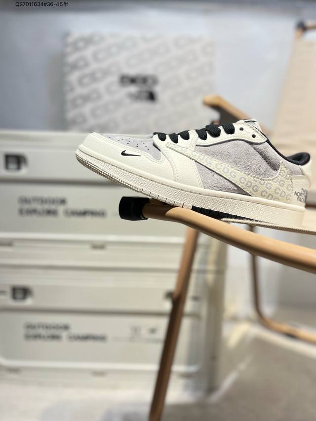 Company-Level Top Layer Leather The North Face X Jordan Air Jordan 1 Low Aj1 Low
