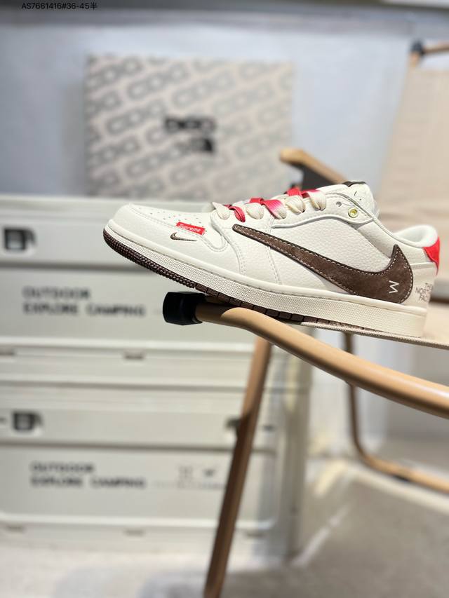 Company-Level Top-Layer Leather Jordan Air Jordan 1 Low Aj1 Low-Top Series Baske