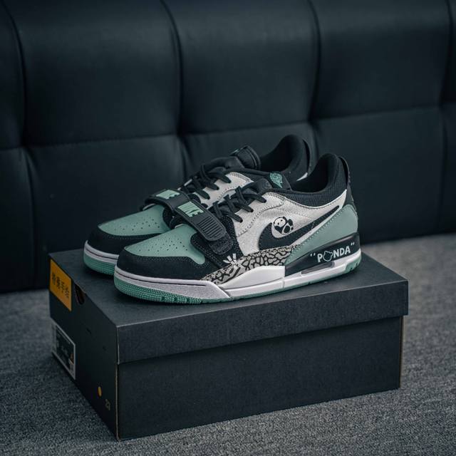 Core Private Air Jordan Legacy 312 Low White Black Green Jordan Basketball Shoes