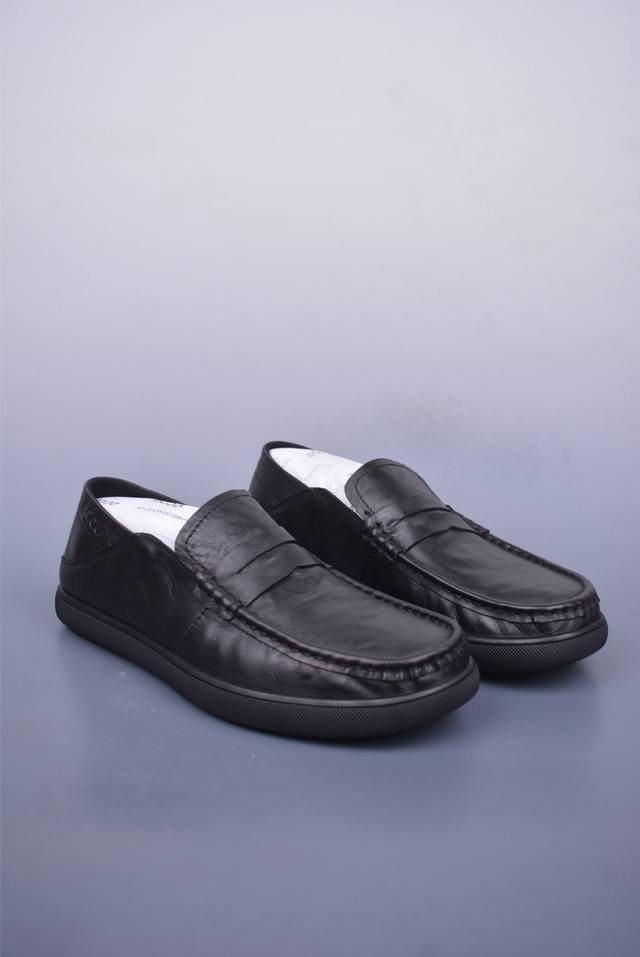 Ecco Loafers Men's Summer Genuine Leather Breathable Comfortable Slip-On Loafers