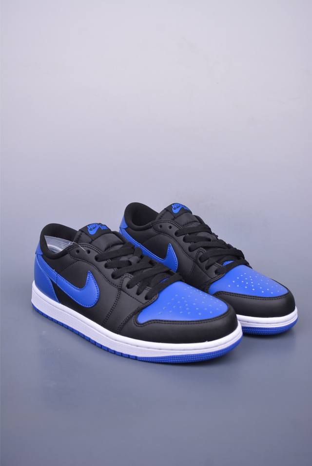 Air Jordan 1 Low Black And Blue Aj1 Low-Top Casual Sneakers Synchronized With Th