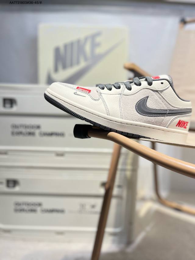 Company-Level Top-Layer Leather Jordan Air Jordan 1 Low Aj1 Low-Top Series Baske