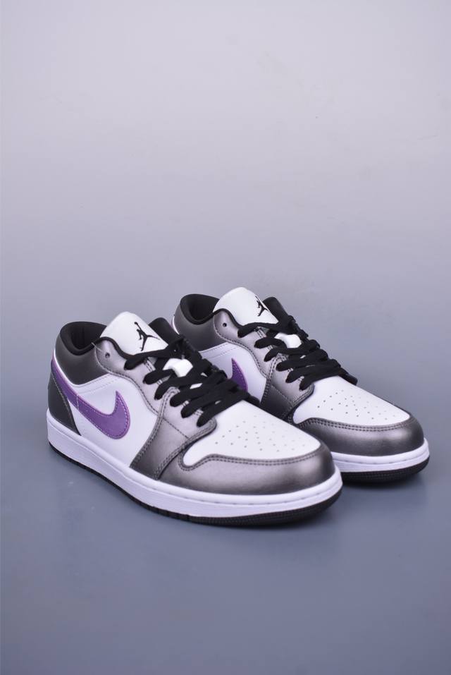 Air Jordan 1 Low Purple Black Aj1 Joe 1 Low-Top Casual Sneakers Synchronized Off