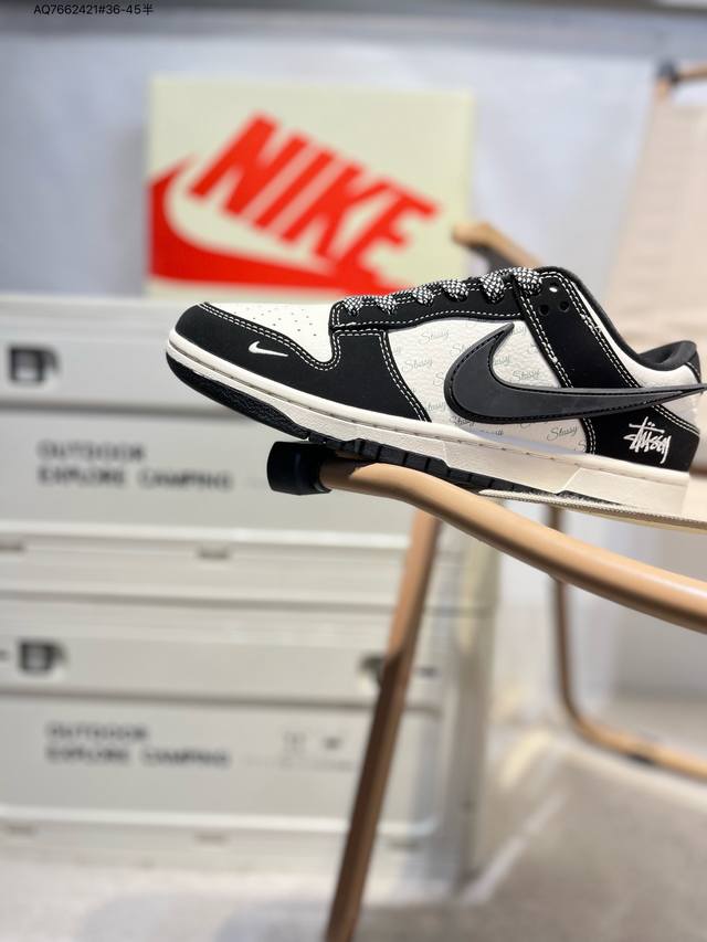 Nike Sb Dunk Low "Stussy Joint" Anniversary High-End Custom Low-Top Casual Shoes