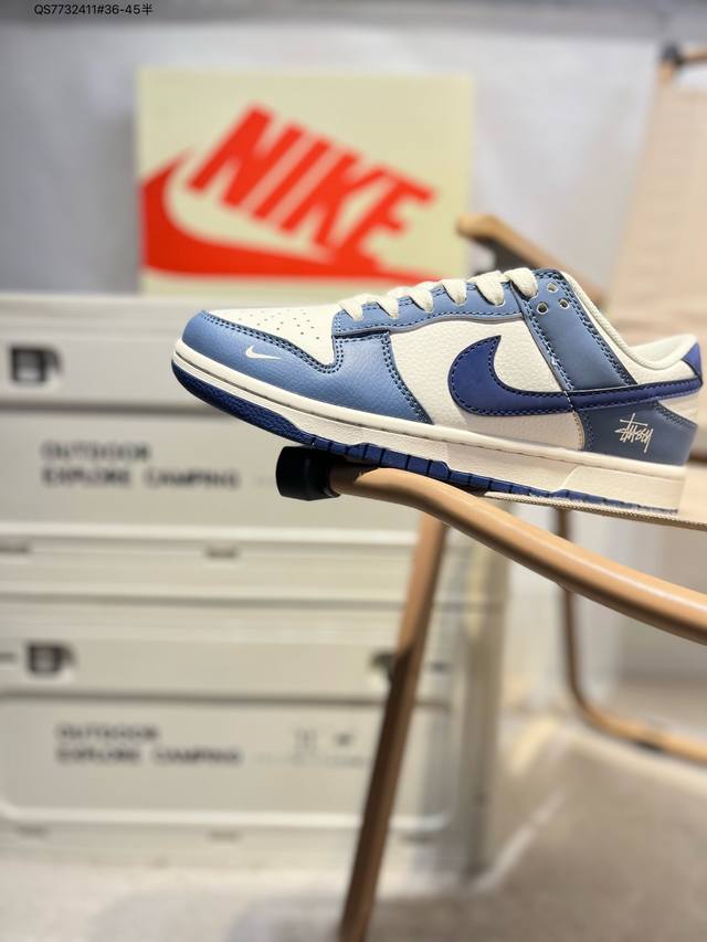 Nike Sb Dunk Low "Stussy Joint" Anniversary High-End Custom Low-Top Casual Shoes