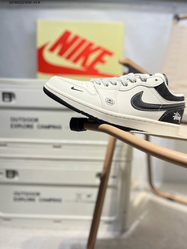 Company-Level First-Layer Pistusi X Jordan Air Jordan 1 Low Aj1 Low-Top Series B