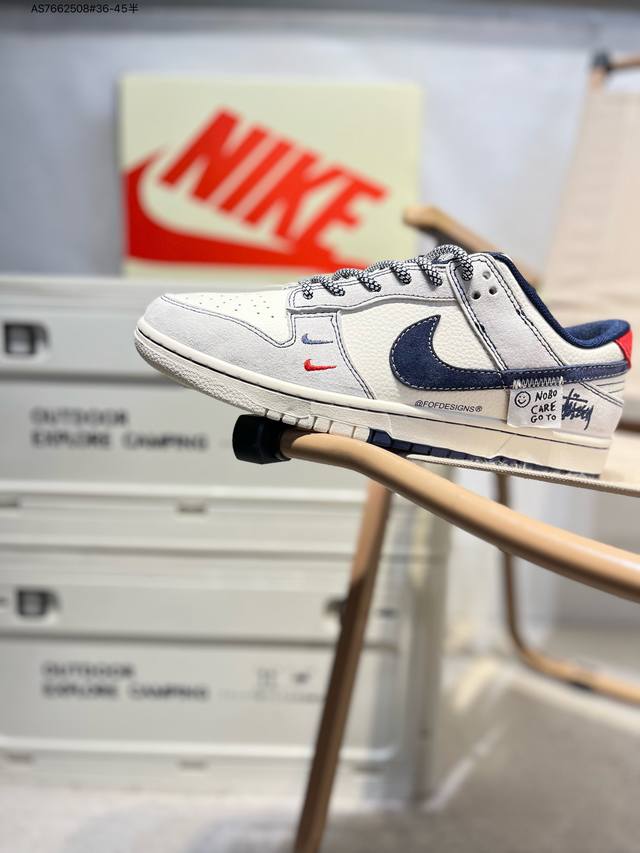 Nike Sb Dunk Low "Stussy Joint" Anniversary High-End Custom Low-Top Casual Shoes