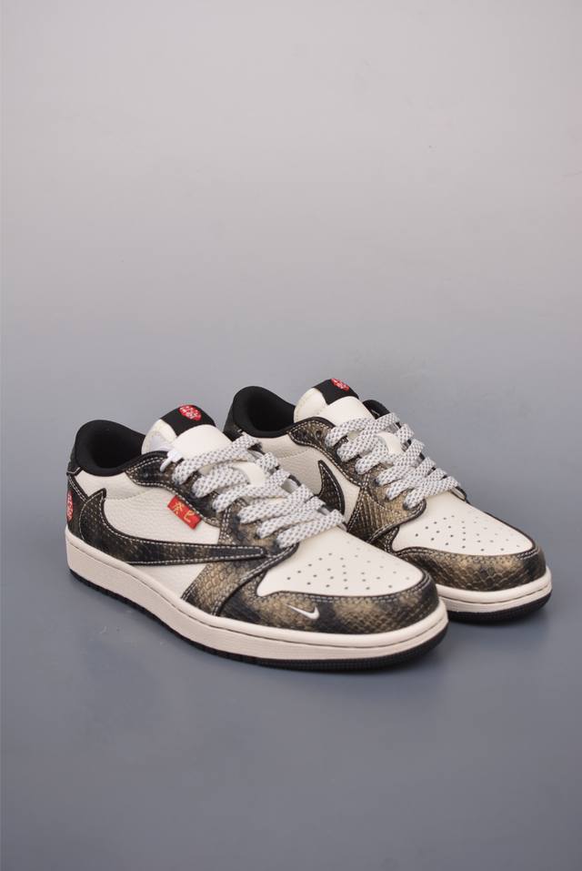 Fragment X Travis Scott X Snake Year Limited Air Jordan 1 Low Three-Party Joint
