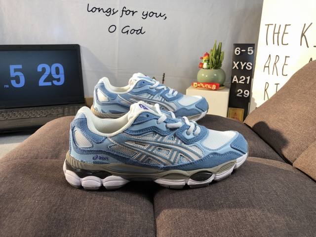 Company-Grade Asics Gel-Nyc 2055 Breathable Mesh Upper With Partial Synthetic Le
