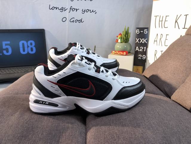 Authentic Nike Air Monarch Iv Leather Casual Low-Top Lifestyle Shoe. Crafted Wit