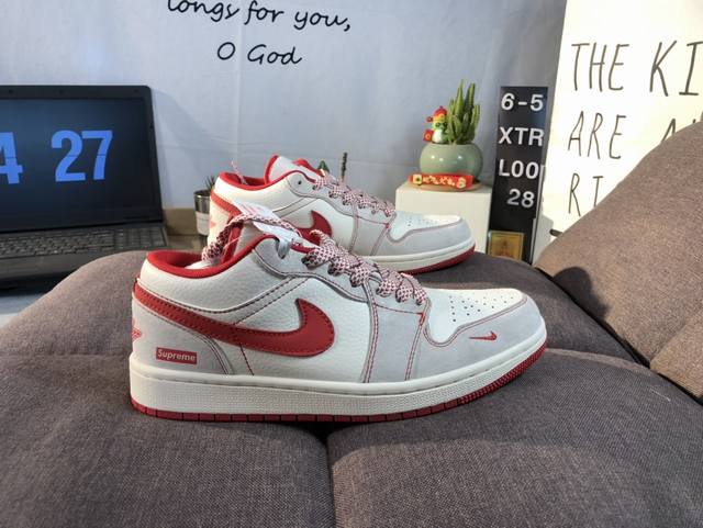 Air Jordan 1 Low Sup Collaboration Low-Top Sports Sneakers Designer Diy High-End