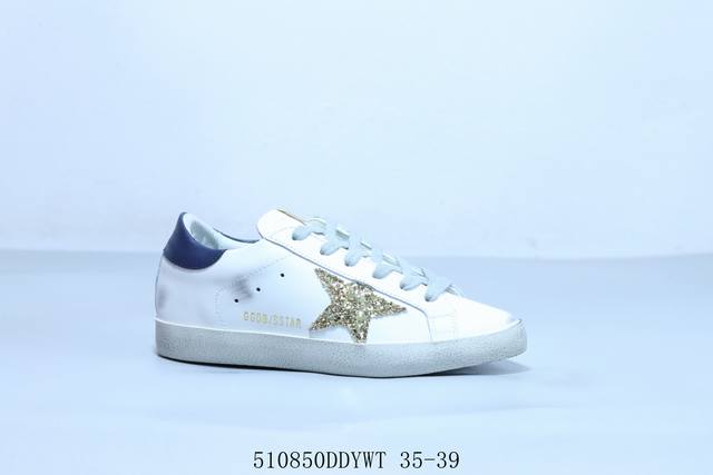 Italian Handmade Ggdb Dirty Shoes, These Are Retro-Style Dirty Shoes, Golden Goo
