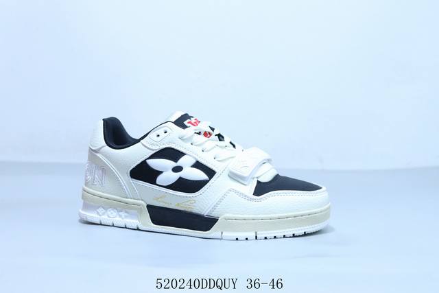 Lv Louis Vuitton Trainer Sneaker Low Casual Sports Culture Versatile Basketball