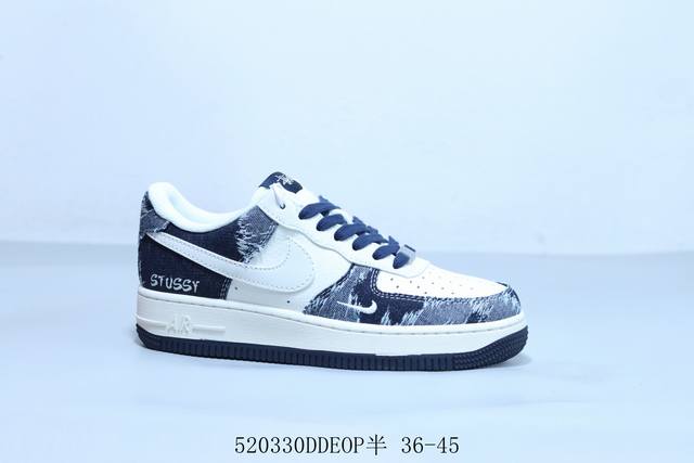 Nike Air Force 1 Af1 Nike Low-Top Air Force One Casual Skateboard Shoes Stussy M