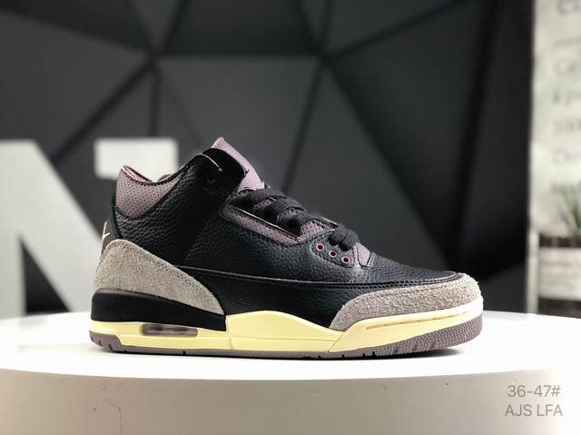 Company-Grade With Half Sizes Nike X Air Jordan 3 Black Brown Original Paperboar