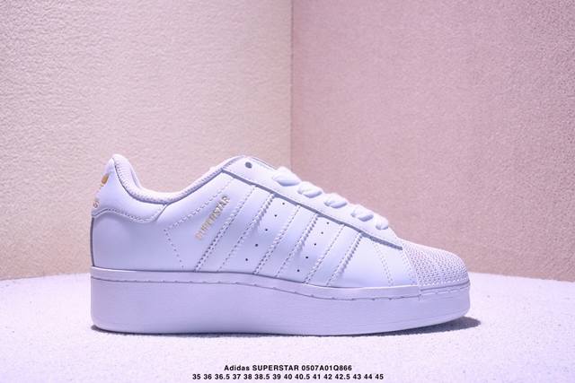 Adidas Originals Superstar Xlg Height-Increasing Thick Sole Authentic Channel Or