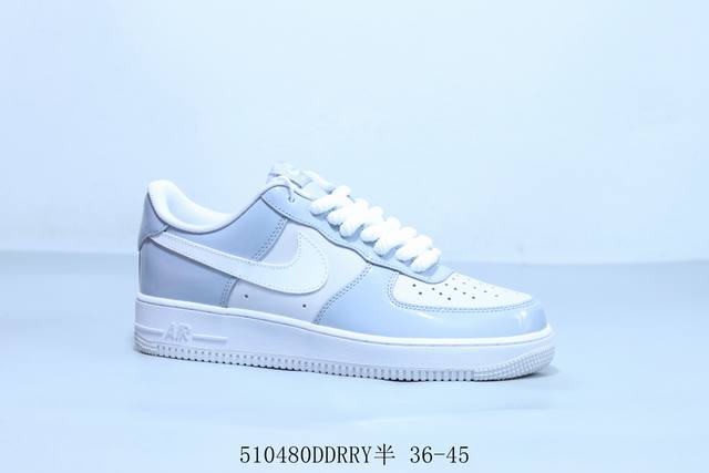 Nike Air Force 1 Af1 Nike Low-Top Air Force One Casual Skate Shoes White Gray Hv