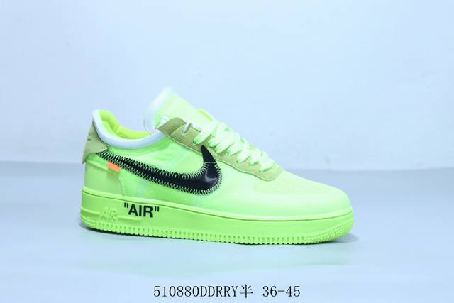 Nike Air Force 1 Af1 Low-Top Casual Skate Shoes Fluorescent Green, Product Code: