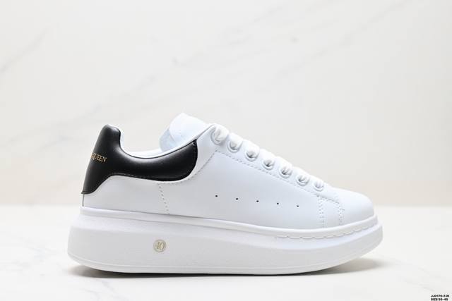 Authentic Italian Luxury Brand Alexander Mcqueen Sole Leather Sneakers Low-Top F