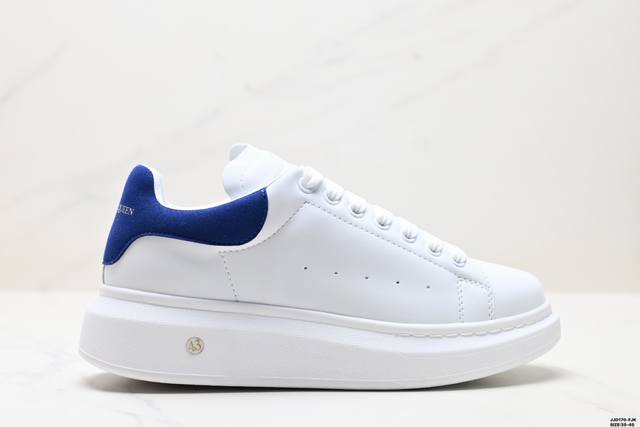 Authentic Italian Luxury Brand Alexander Mcqueen Sole Leather Sneakers Low-Top F