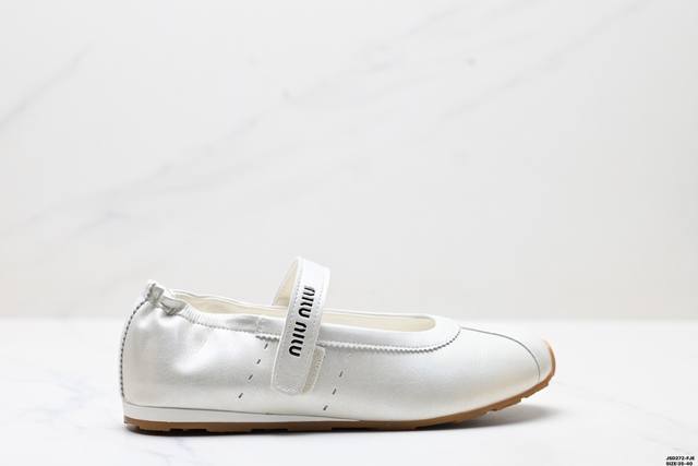 Company-Level Miu Miu Mary Jane Ballet Shoes - Slip-On Loafers - Early Spring Ne