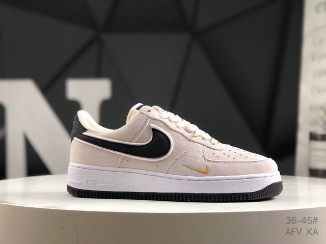Authentic Label With Half Size Nike Air Force 1 Low Low-Top Sports Casual Skate