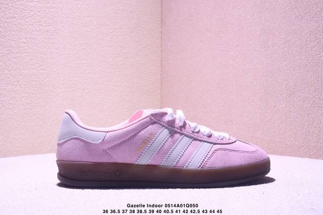 Adidas Originals Gazelle Indoor Retro Three-Stripe Slip-Resistant Transparent Ru