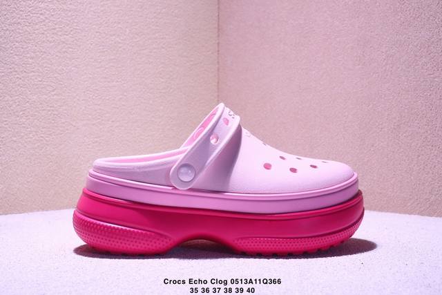 Crocs Echo Clog Beach Indoor/Outdoor Casual Water-Resistant Hole-Punched Sandals